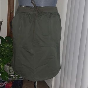Olive green cargo skirt.